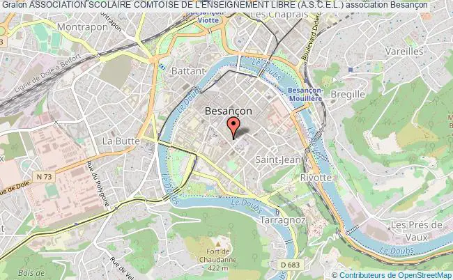 plan association Association Scolaire Comtoise De L'enseignement Libre (a.s.c.e.l.) Besançon