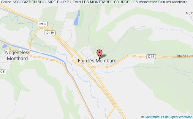 plan association Association Scolaire Du R.p.i. Fain-les-montbard - Courcelles Fain-lès-Montbard
