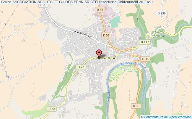 plan association Association Scouts Et Guides Penn Ar Bed Châteauneuf-du-Faou