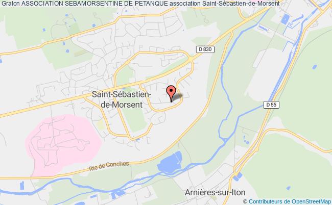 plan association Association Sebamorsentine De Petanque Saint-Sébastien-de-Morsent