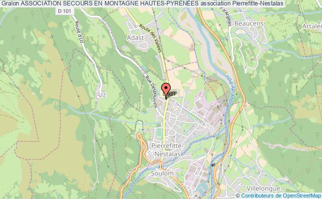 plan association Association Secours En Montagne Hautes-pyrÉnÉes Pierrefitte-Nestalas