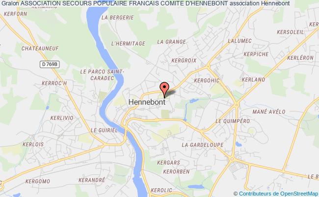 plan association Association Secours Populaire Francais Comite D'hennebont Hennebont