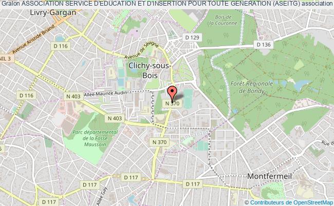 plan association Association Service D'education Et D'insertion Pour Toute Generation (aseitg) Clichy-sous-Bois