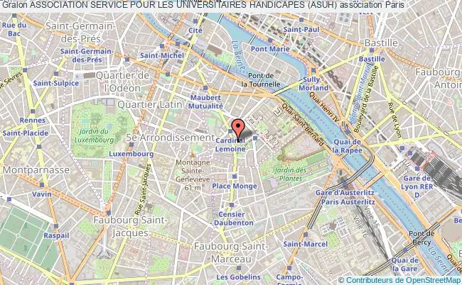 plan association Association Service Pour Les Universitaires Handicapes (asuh) Paris
