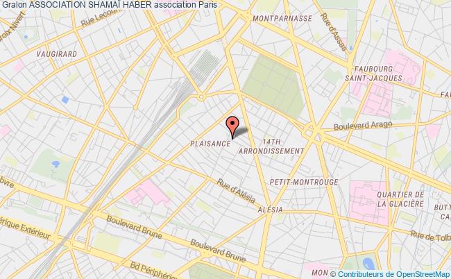plan association Association ShamaÏ Haber Paris 14e