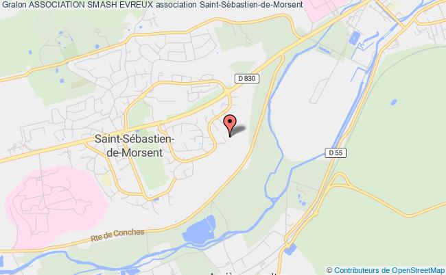 plan association Association Smash Evreux Saint-Sébastien-de-Morsent