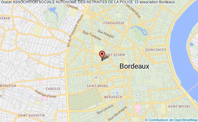plan association Association Sociale Autonome Des Retraites De La Police 33 Bordeaux