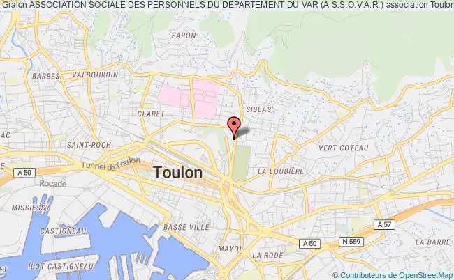 plan association Association Sociale Des Personnels Du Departement Du Var (a.s.s.o.v.a.r.) Toulon