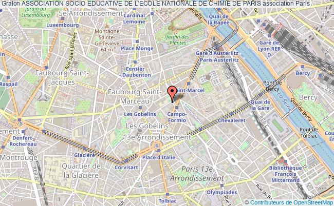 plan association Association Socio Educative De L'ecole Nationale De Chimie De Paris Paris