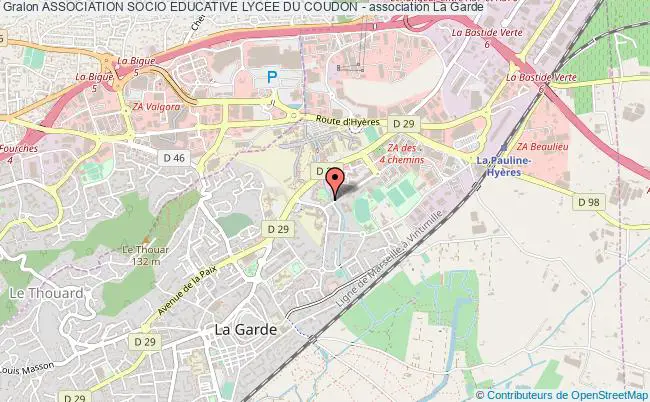 plan association Association Socio Educative Lycee Du Coudon - La    Garde