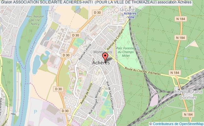 plan association Association Solidarite Acheres-haÏti  (pour La Ville De Thomazeau) Achères