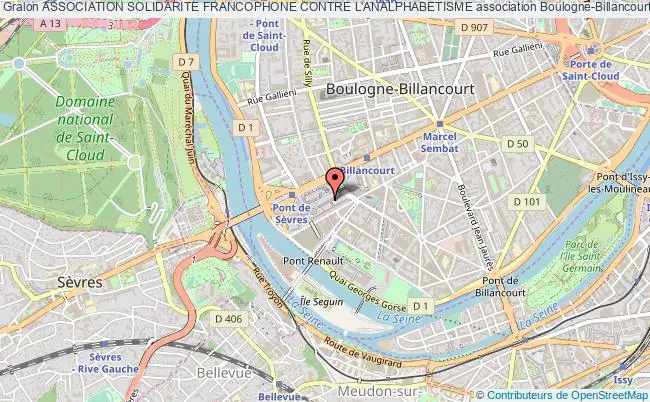 plan association Association Solidarite Francophone Contre L'analphabetisme Boulogne-Billancourt