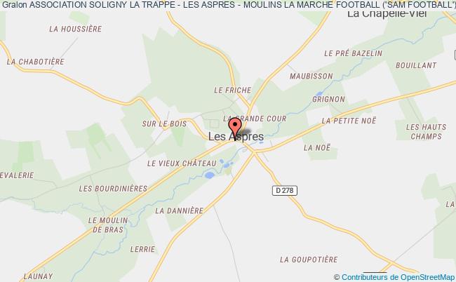plan association Association Soligny La Trappe - Les Aspres - Moulins La Marche Football ('sam Football') Les Aspres