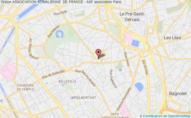 plan association Association Somalienne  De France - Asf Paris