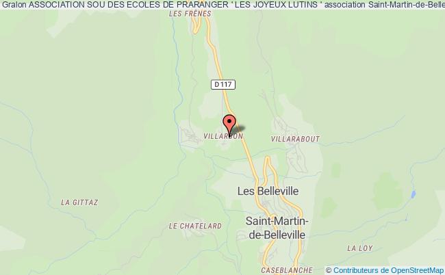 plan association Association Sou Des Ecoles De Praranger ' Les Joyeux Lutins ' Saint-Martin-de-Belleville