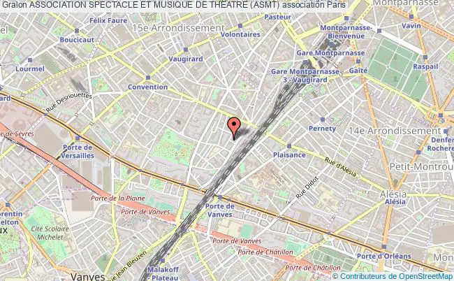 plan association Association Spectacle Et Musique De Theatre (asmt) Paris