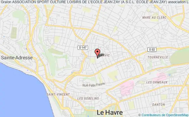 plan association Association Sport Culture Loisirs De L'ecole Jean Zay (a.s.c.l. Ecole Jean Zay) Le    Havre