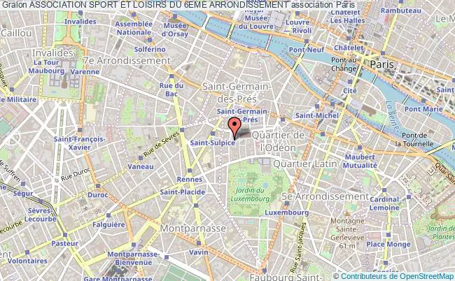 plan association Association Sport Et Loisirs Du 6eme Arrondissement Paris