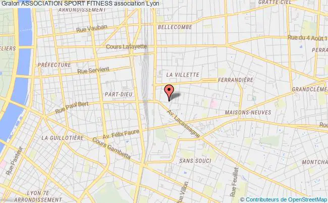 plan association Association Sport Fitness Lyon 3e Arrondissement