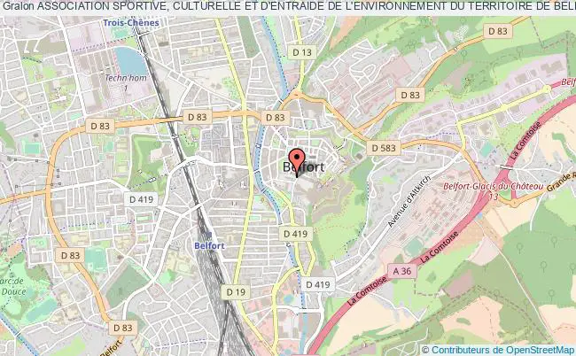 plan association Association Sportive, Culturelle Et D'entraide De L'environnement Du Territoire De Belfort (ascee 90) Belfort-Cedex