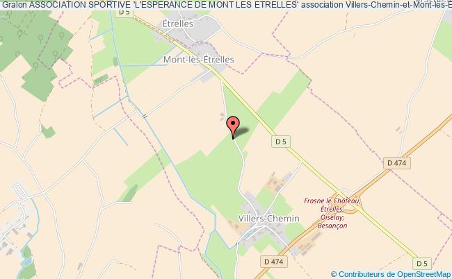 plan association Association Sportive 'l'esperance De Mont Les Etrelles' Villers-Chemin-et-Mont-lès-Étrelles