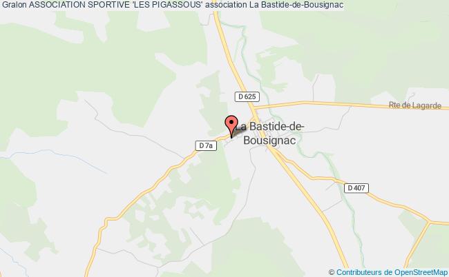 plan association Association Sportive 'les Pigassous' La Bastide-de-Bousignac