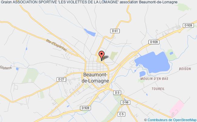 plan association Association Sportive 'les Violettes De La Lomagne' Beaumont-de-Lomagne