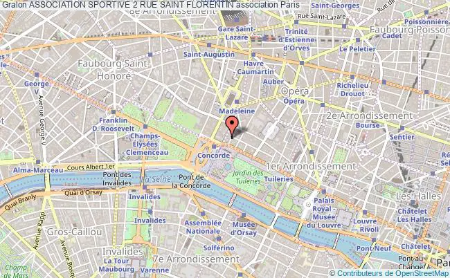 plan association Association Sportive 2 Rue Saint Florentin Paris