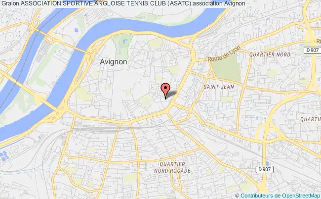 plan association Association Sportive Angloise Tennis Club (asatc) Avignon