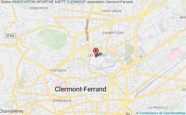 plan association Association Sportive Asptt Clermont Clermont-Ferrand
