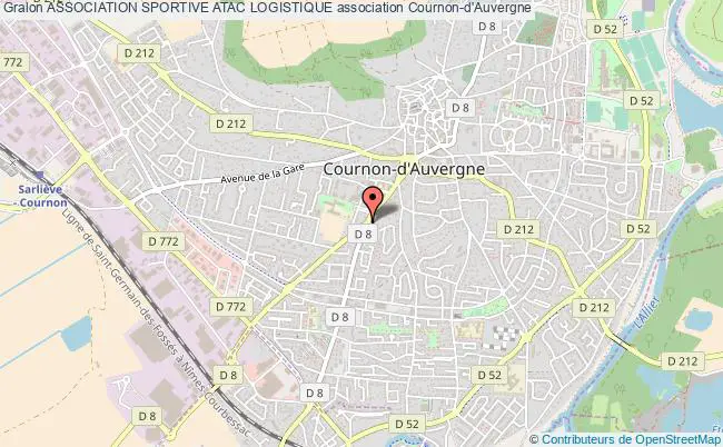 plan association Association Sportive Atac Logistique Cournon-d'Auvergne
