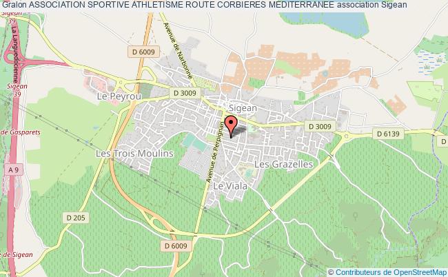plan association Association Sportive Athletisme Route Corbieres Mediterranee Sigean