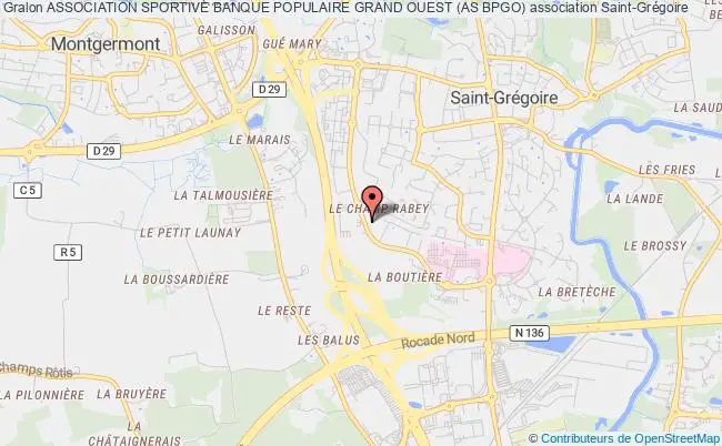 plan association Association Sportive Banque Populaire Grand Ouest (as Bpgo) Saint-Grégoire