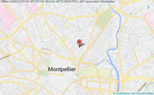 plan association Association Sportive Beaux-arts Montpellier Montpellier