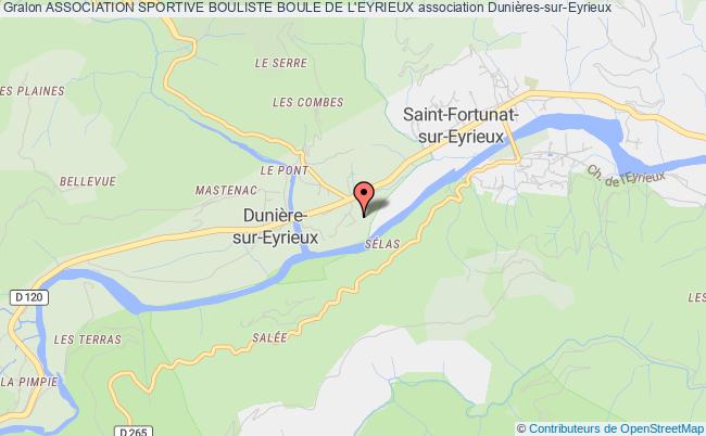 plan association Association Sportive Bouliste Boule De L'eyrieux Dunière-sur-Eyrieux
