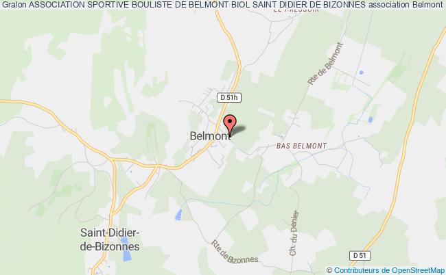 plan association Association Sportive Bouliste De Belmont Biol Saint Didier De Bizonnes Belmont