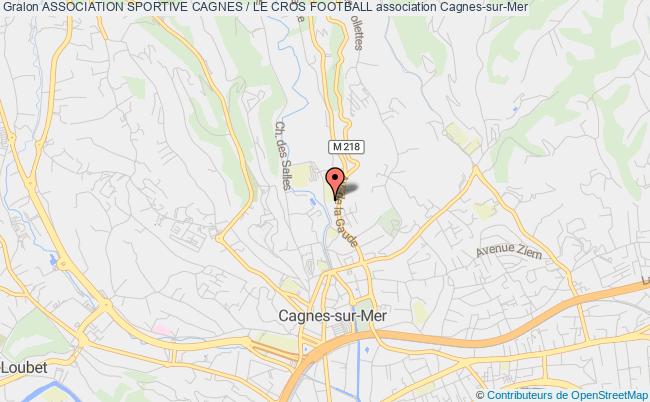 plan association Association Sportive Cagnes / Le Cros Football Cagnes-sur-Mer