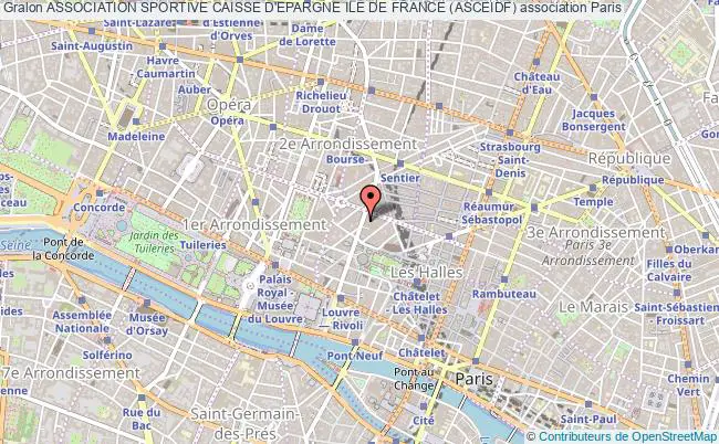 plan association Association Sportive Caisse D'epargne Ile De France (asceidf) Paris