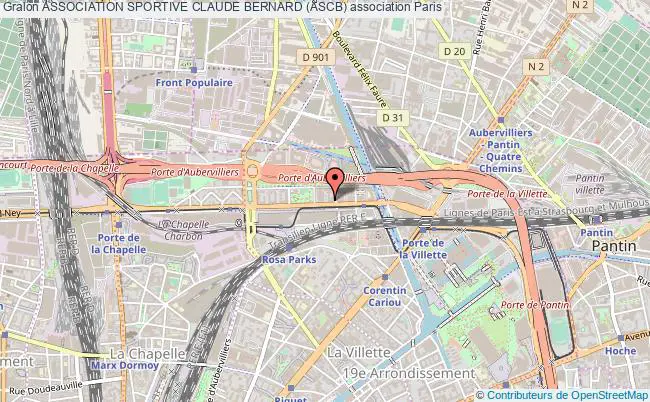 plan association Association Sportive Claude Bernard (ascb) Paris
