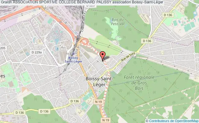 plan association Association Sportive College Bernard Palissy Boissy-Saint-Léger