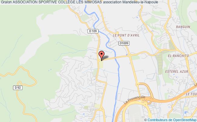 plan association Association Sportive College Les Mimosas Mandelieu-la-Napoule