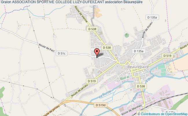 plan association Association Sportive College Luzy-dufeillant Beaurepaire