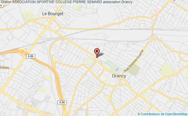 plan association Association Sportive College Pierre Semard Drancy