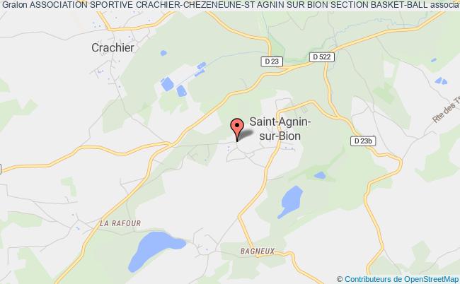 plan association Association Sportive Crachier-chezeneune-st Agnin Sur Bion Section Basket-ball Saint-Agnin-sur-Bion