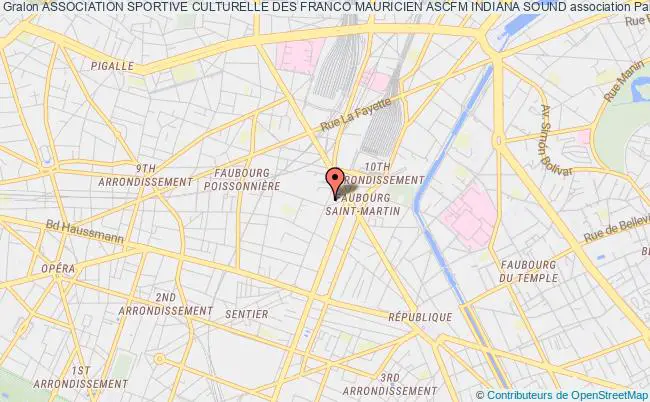 plan association Association Sportive Culturelle Des Franco Mauricien Ascfm Indiana Sound Paris