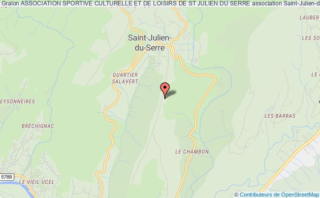 plan association Association Sportive Culturelle Et De Loisirs De St Julien Du Serre Saint-Julien-du-Serre