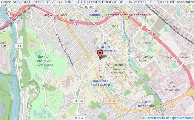 plan association Association Sportive Culturelle Et Loisirs Proche De L'universitÉ De Toulouse Toulouse