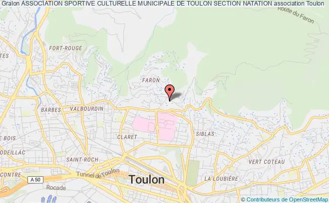 plan association Association Sportive Culturelle Municipale De Toulon Section Natation Toulon