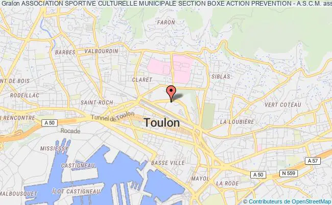 plan association Association Sportive Culturelle Municipale Section Boxe Action Prevention - A.s.c.m. Toulon