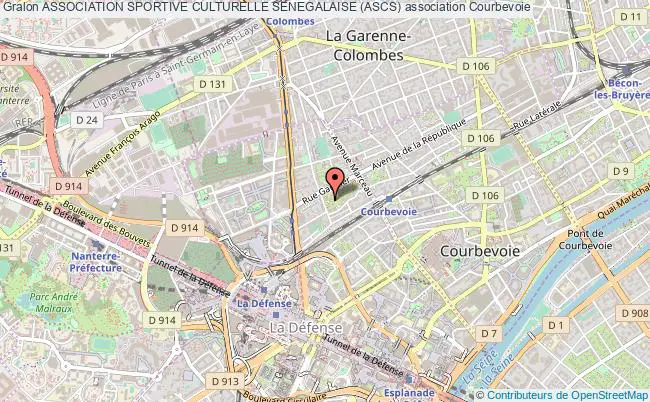 plan association Association Sportive Culturelle Senegalaise (ascs) Courbevoie